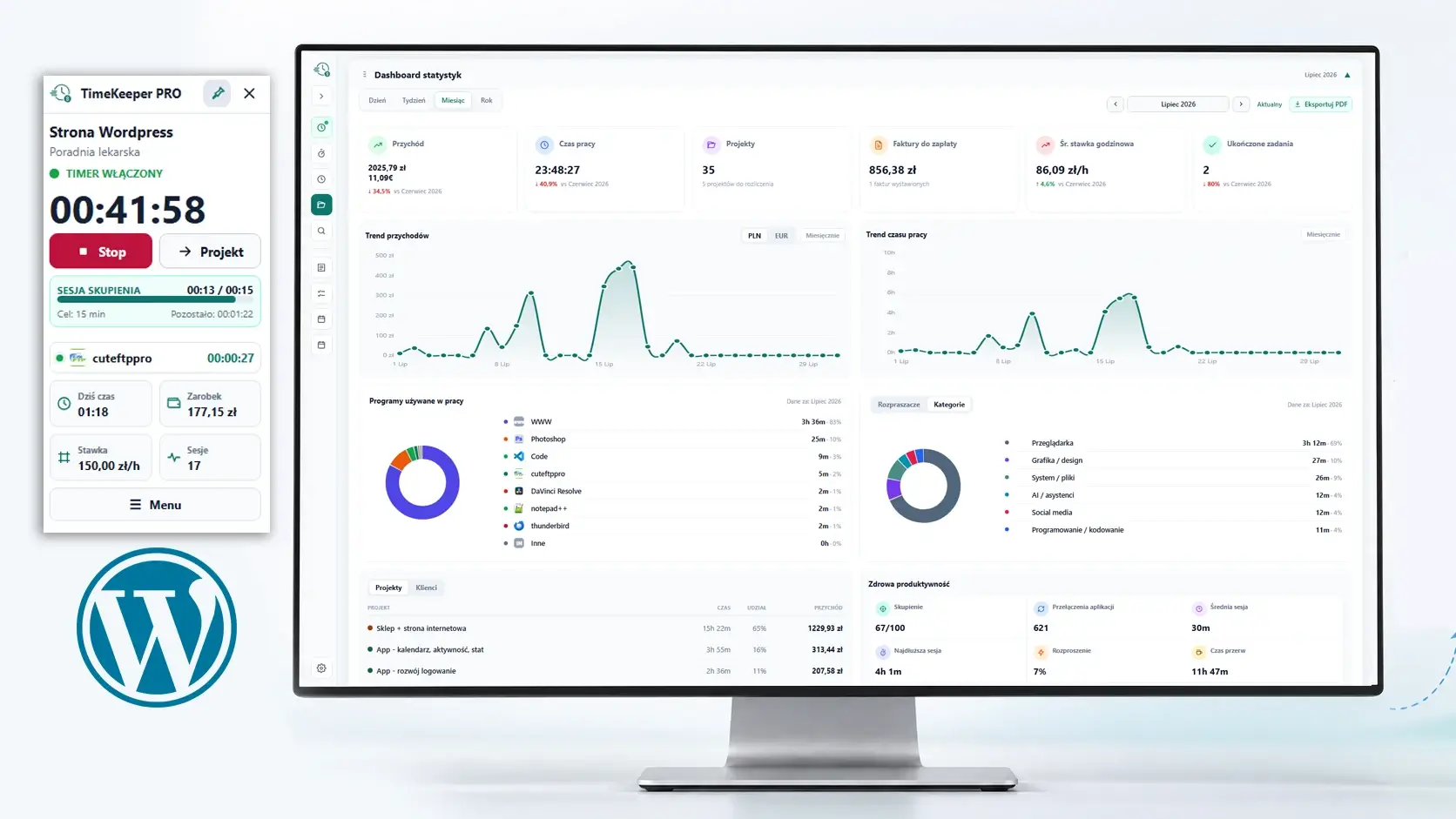 Jak wycenić stronę WordPress timekeeperpro