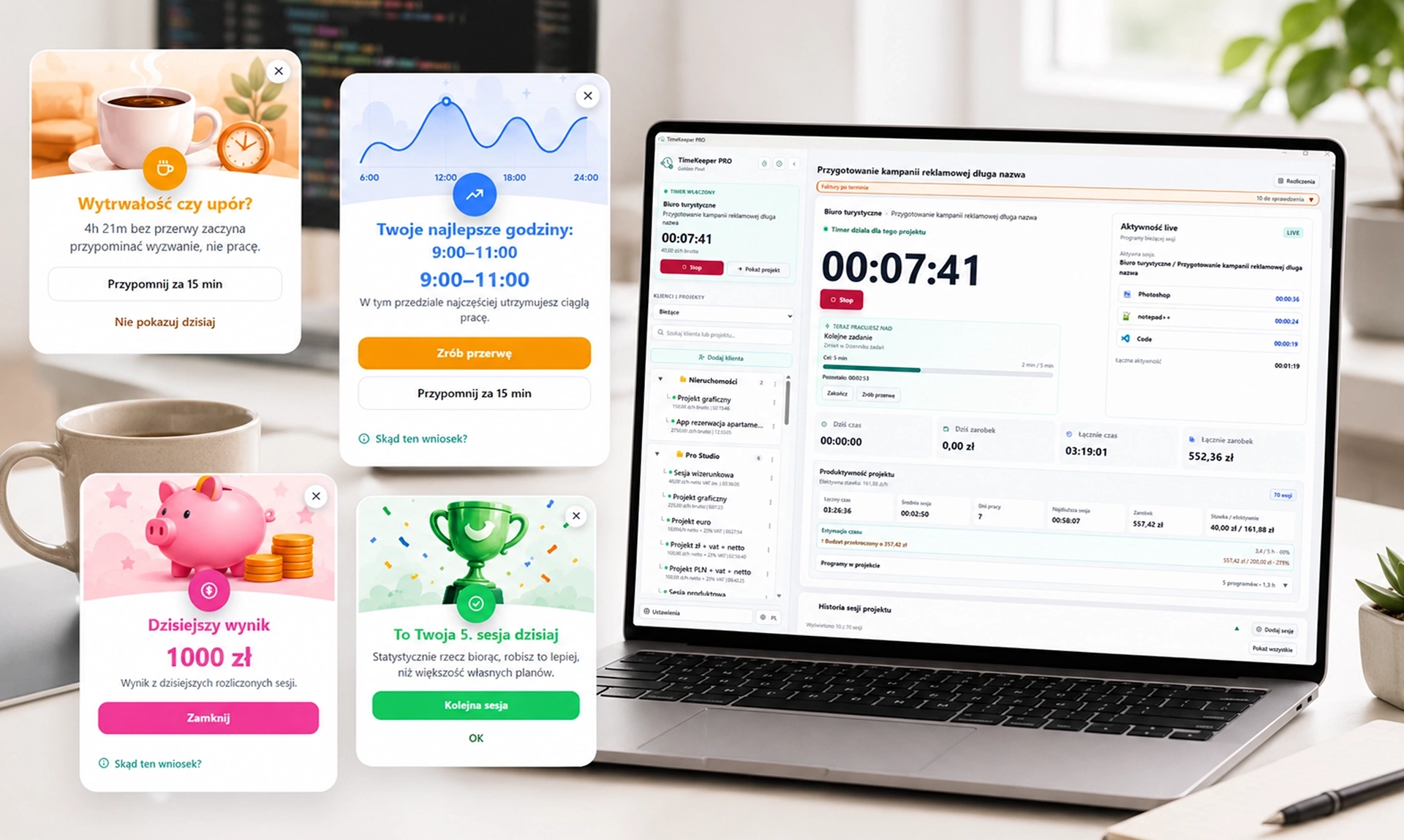 Inteligentne komunikaty w TimeKeeper PRO